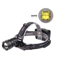 2020 USB Adjustable Headlamp Rechargeable Zoomable Waterproof 10000 Lumens High Power XHP70 Led Headlamp