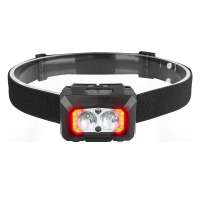 Rechargeable LED Head lamp with white &blue &Red light and Motion Sensor Switch, Perfect for Running, Hiking  Lightweight