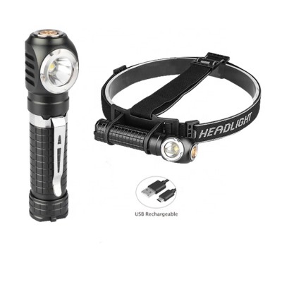 Rechargeable light torch aluminum headlamp head flashlight head torch