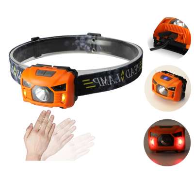 Plastic adjustable head lamp 3w rechargeable led running headlamp