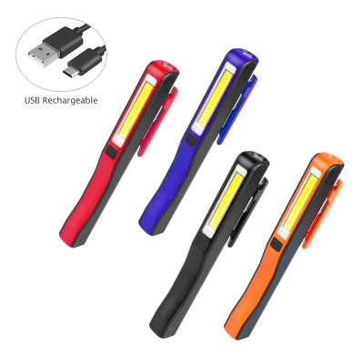 rechargeable COB Work Light car inspection light with hook